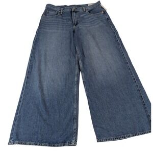 GAP Wide Leg Flare Jeans in Denim Blue